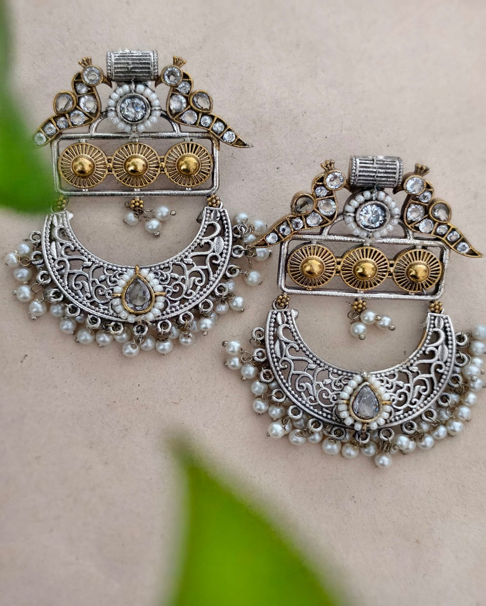 Mony Dual tone Danglers