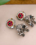 Utvi Kundan Jhumka Earrings