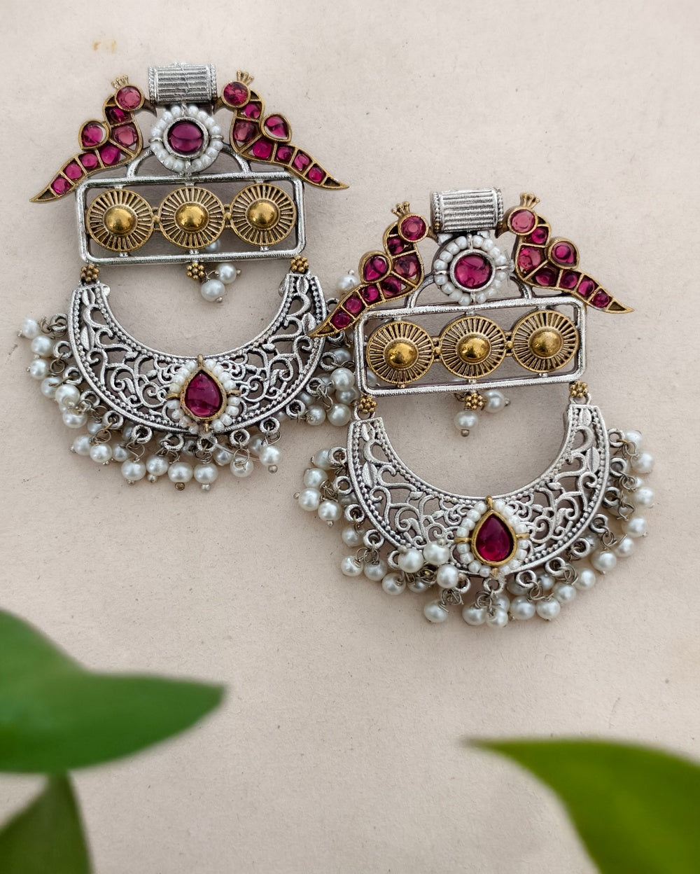 Mony Dual tone Danglers