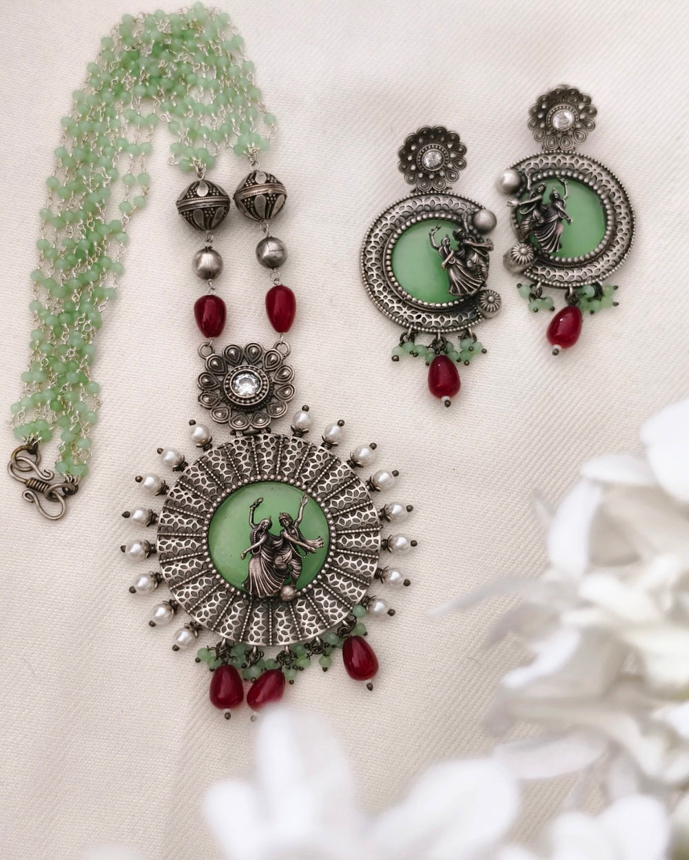 Radha Krishna Stone Necklace