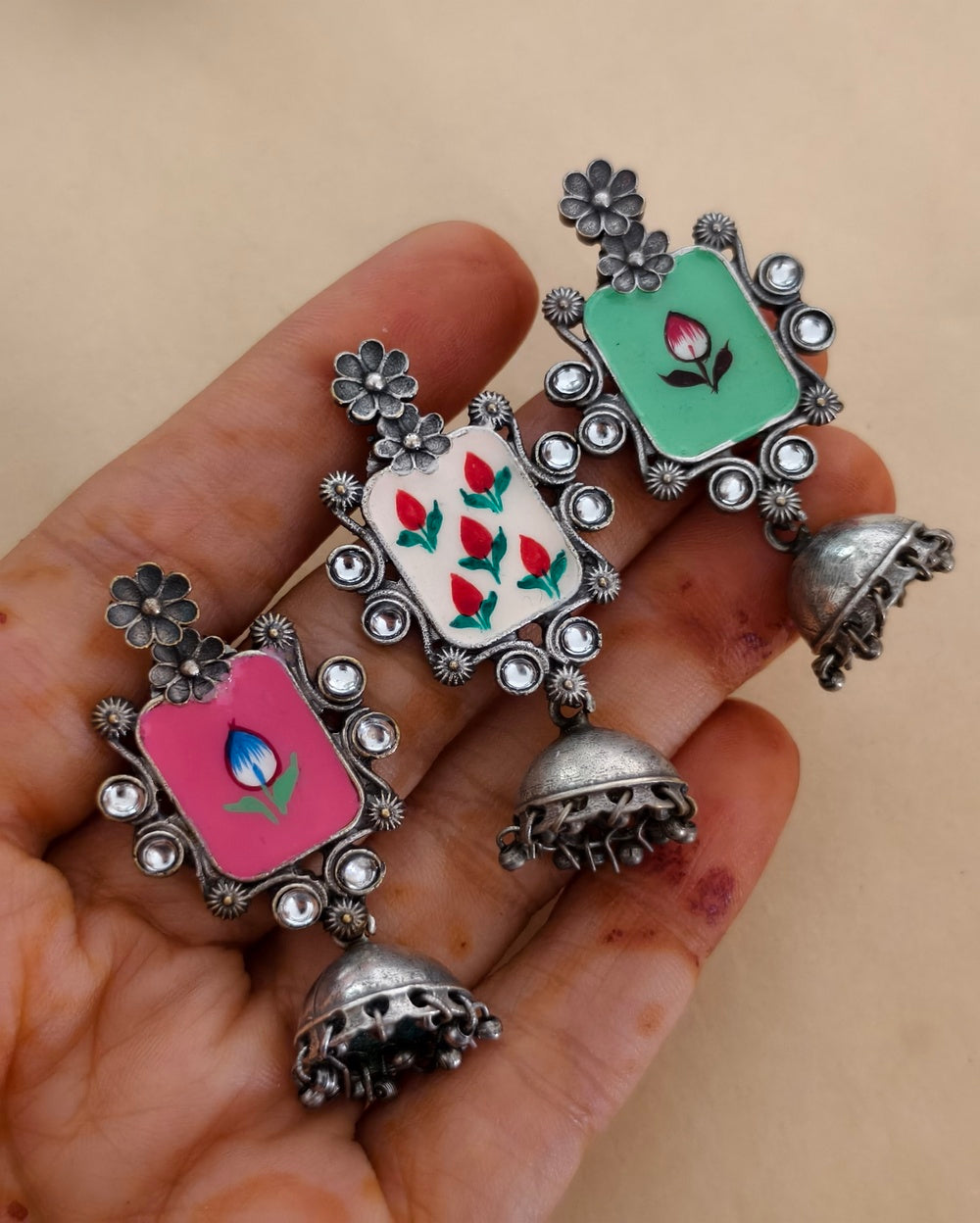 Wishi Meenakari Jhumki