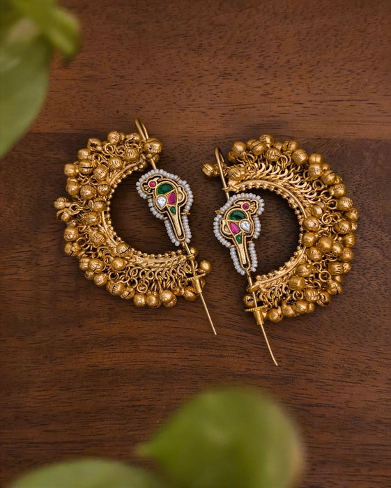 Tarunika Ghungroo Golden Needle Earcuff