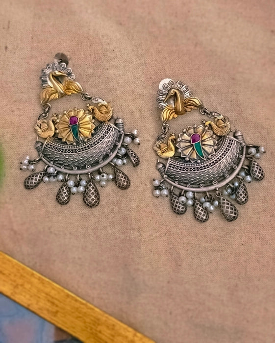 Kiana Dual tone Danglers