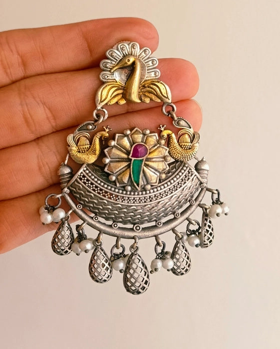 Kiana Dual tone Danglers