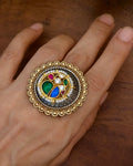 Ahana Dual Tone Kundan Ring