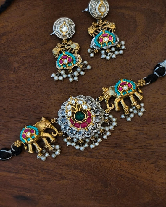 Ruhi Dualtone Kundan Choker