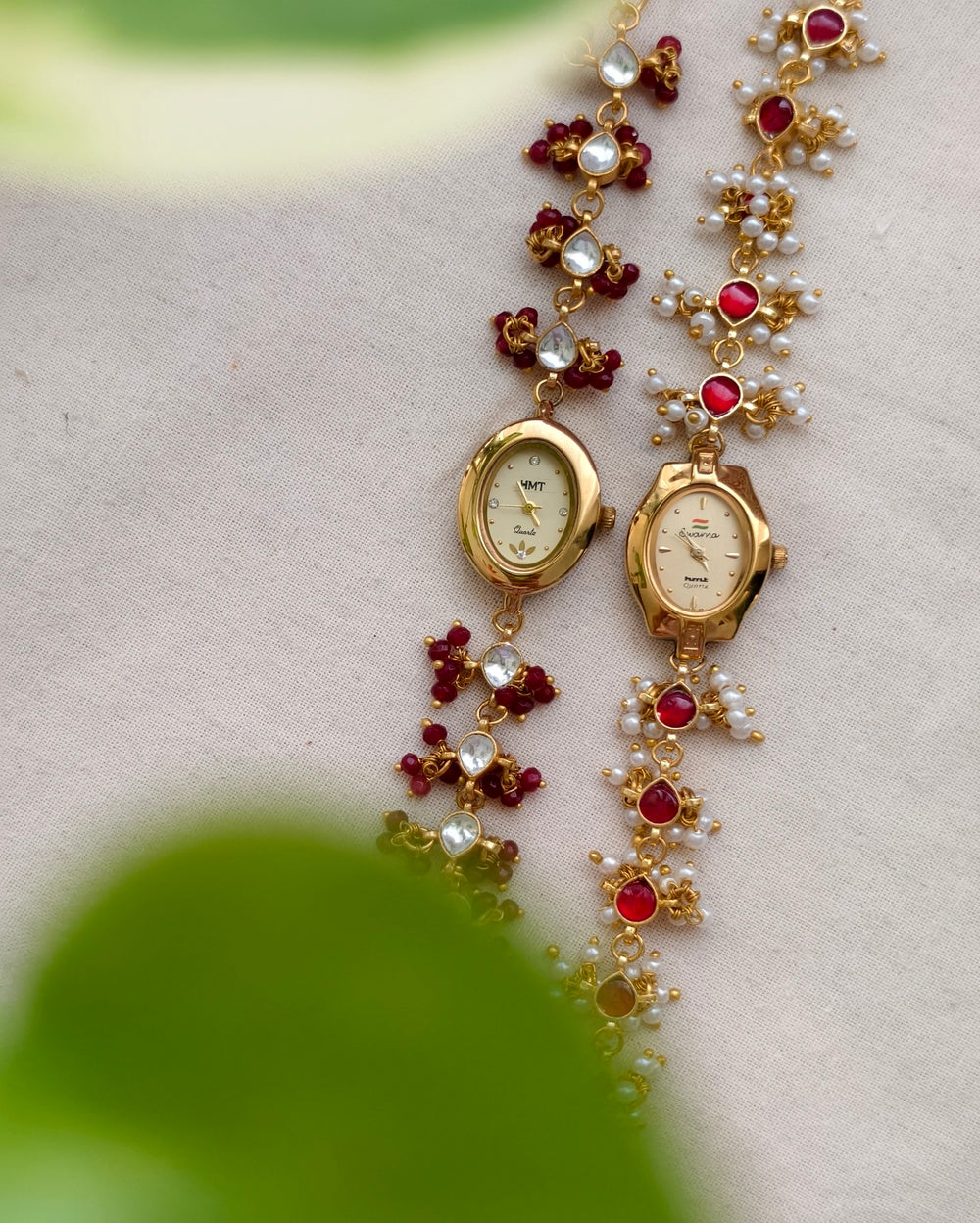 Maanvi Golden Watch