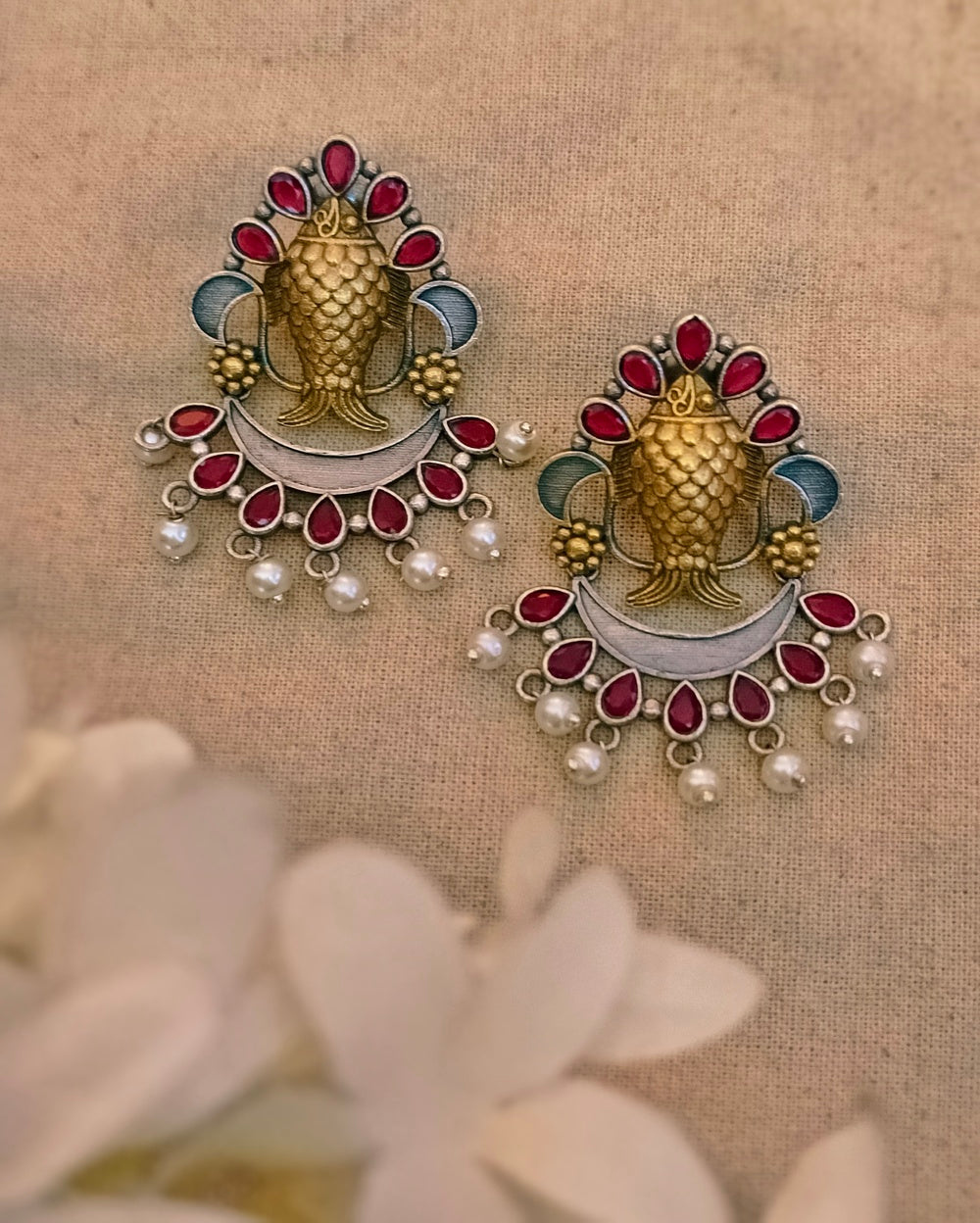 Bindu Dual tone Danglers