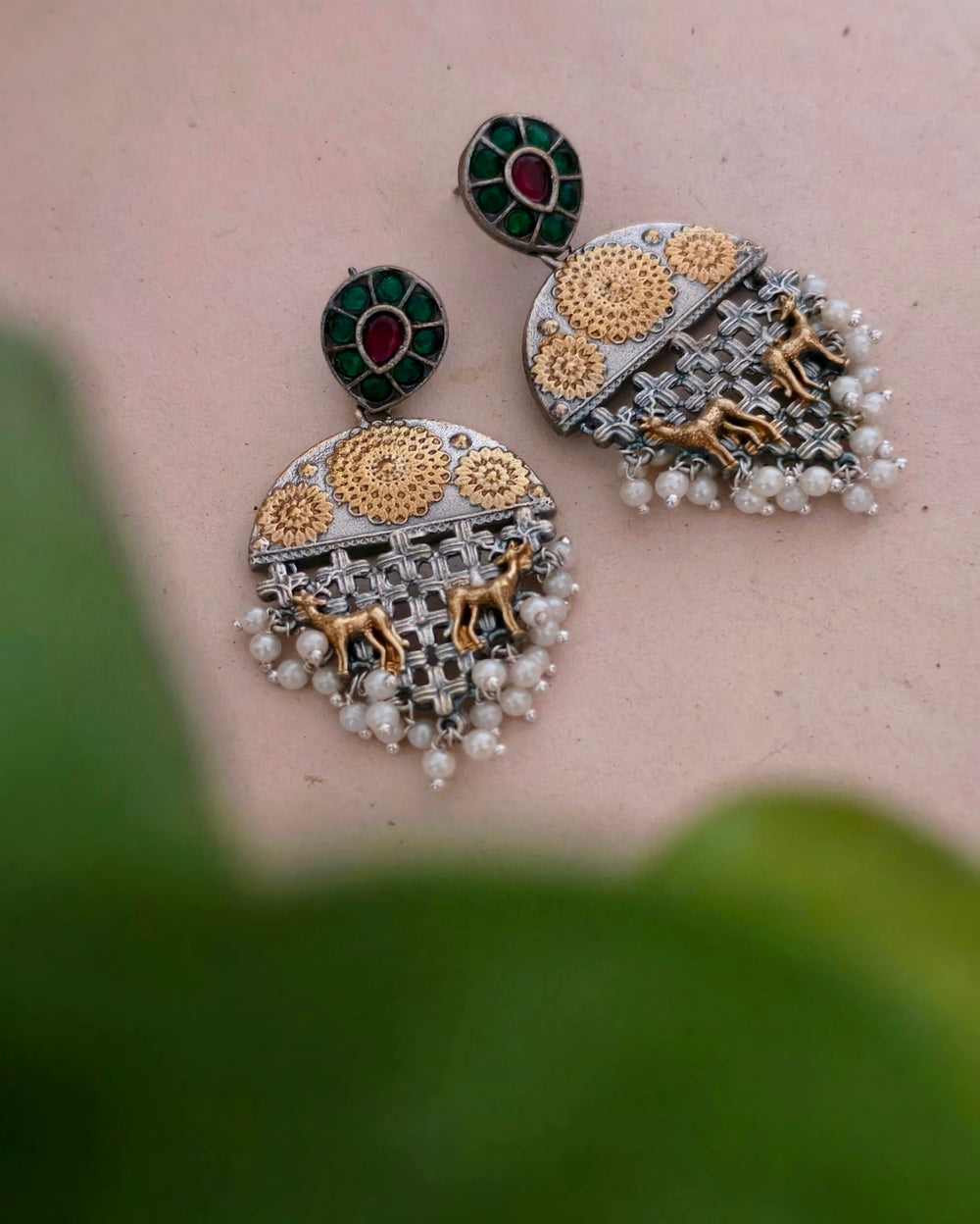 Dya Dual tone Danglers
