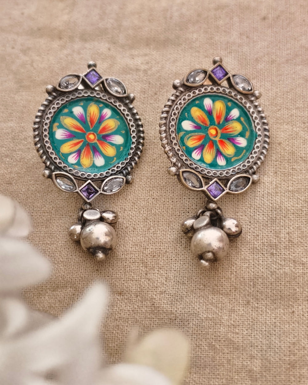 Ikshu Meenakari Danglers