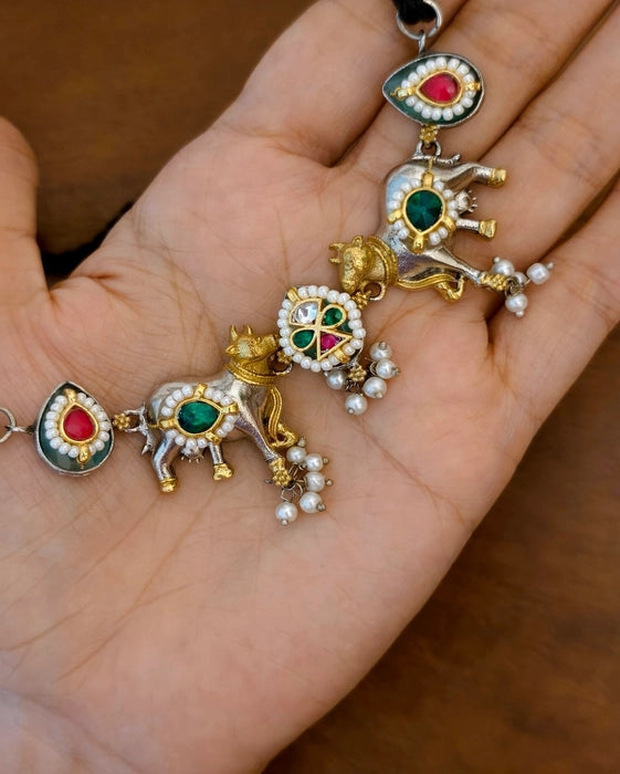 Nandi Dualtone Kundan Choker