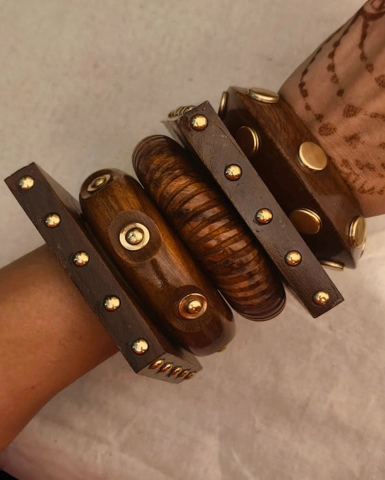 Reva Wooden Stacking Bangle