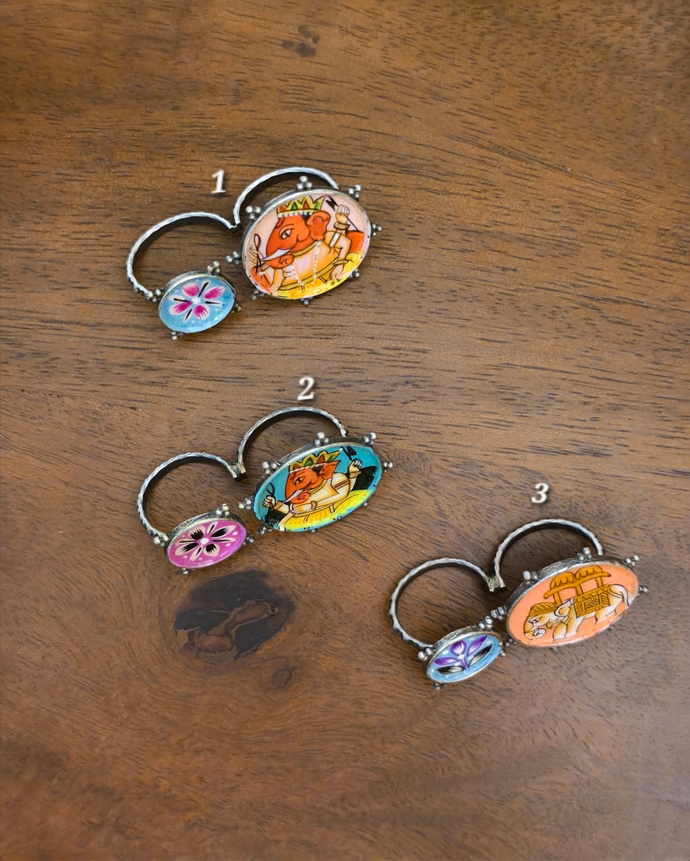 Ganesha Meenakari Ring