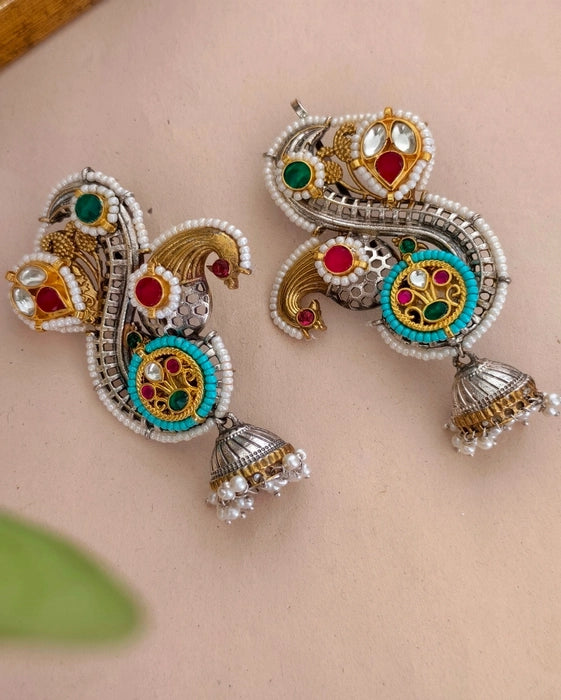 Ratnabali Earcuff Kundan Jhumki