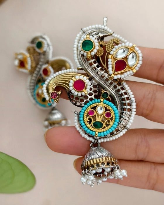 Ratnabali Earcuff Kundan Jhumki