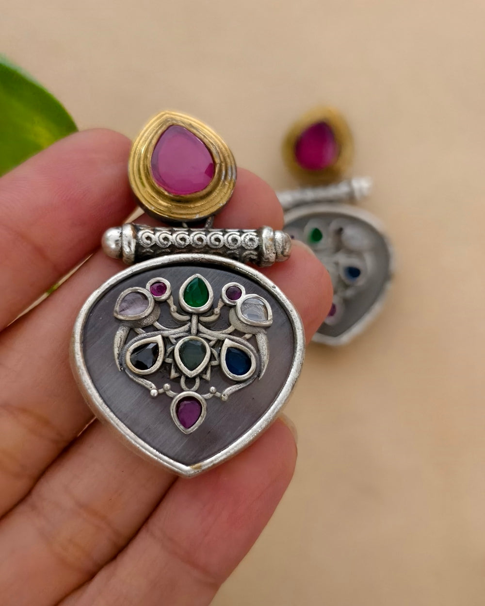 Jiasha Dual tone Danglers