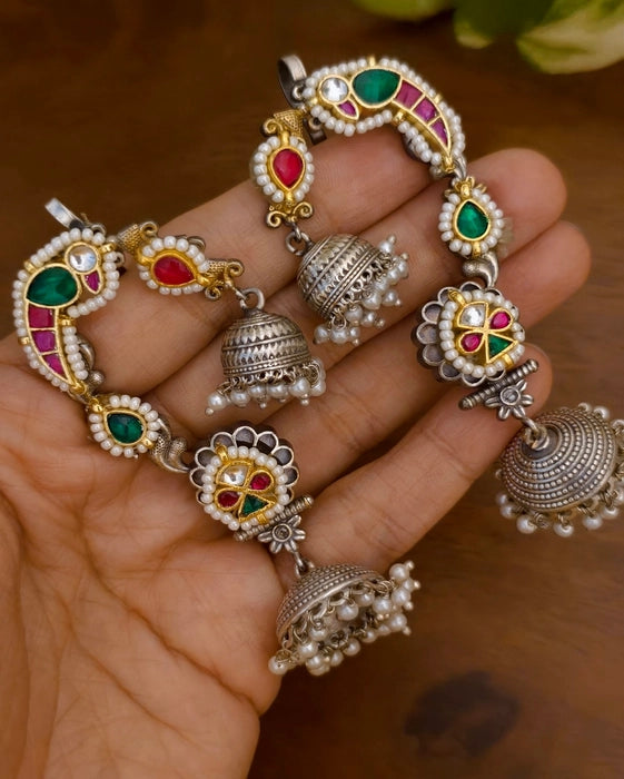 Parrot Kundan Earcuff