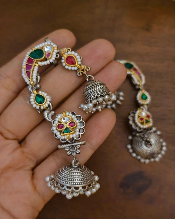 Parrot Kundan Earcuff