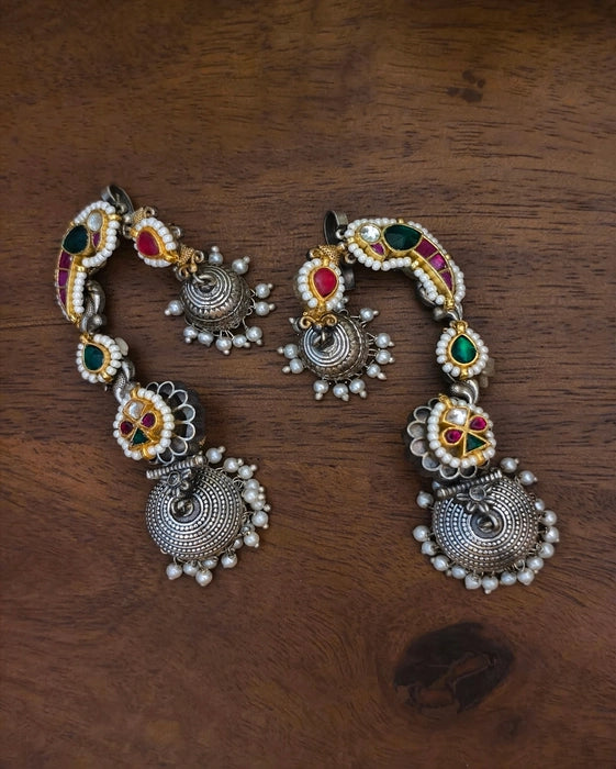Parrot Kundan Earcuff