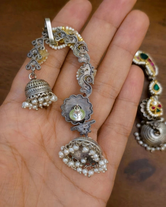 Parrot Kundan Earcuff