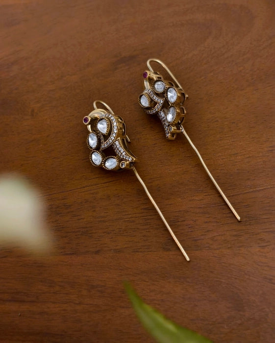 Peacock Needle Earcuffss