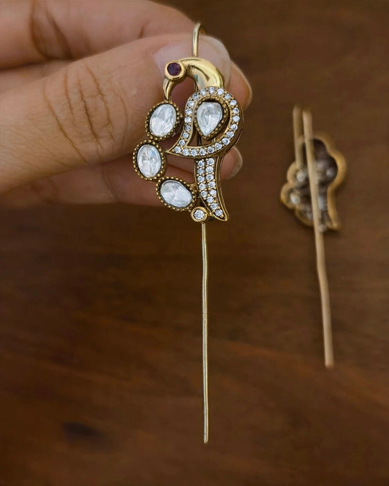 Peacock Needle Earcuffss