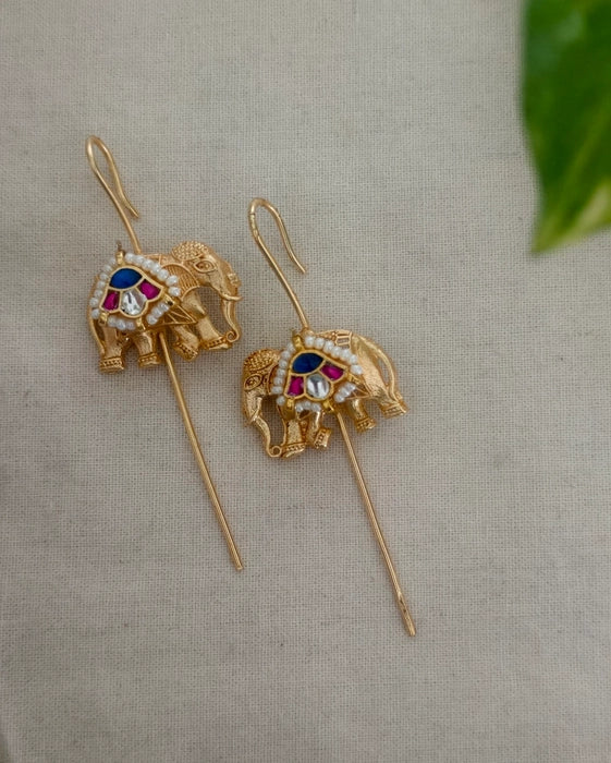 Elephant Kundan Needle