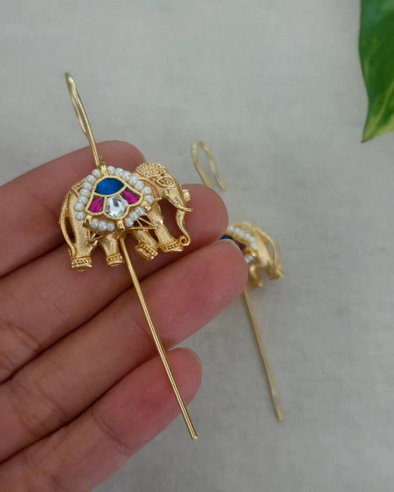 Elephant Kundan Needle