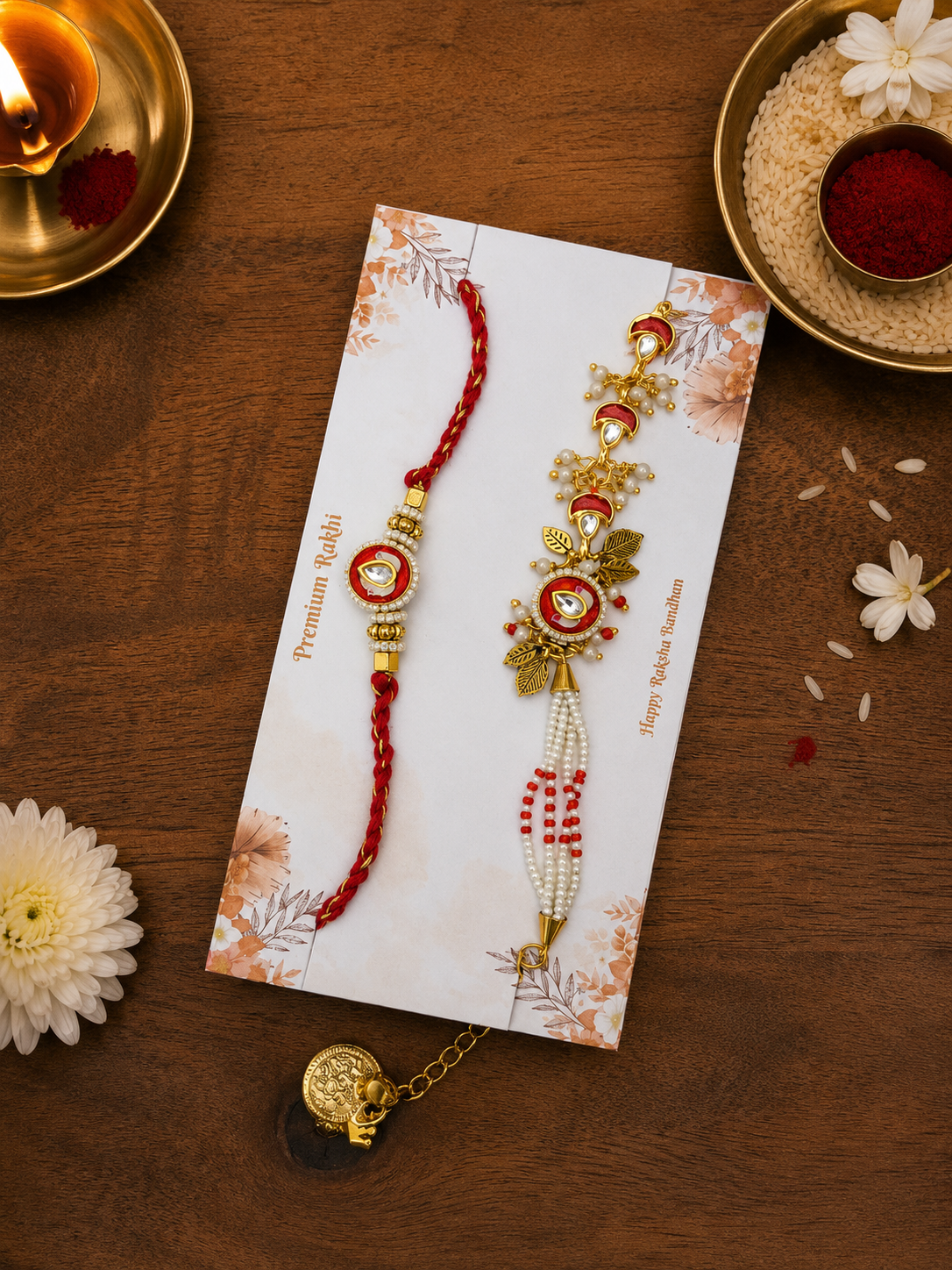 Lotus Couple Rakhi