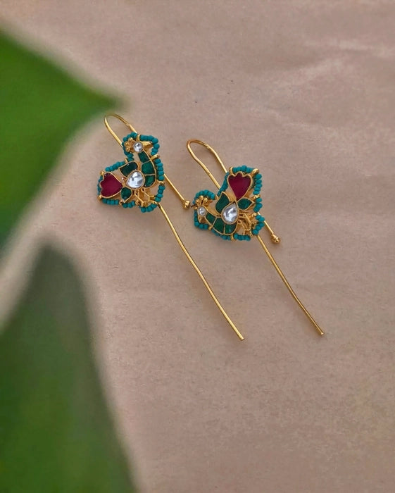 Peacock Needle Earcuff