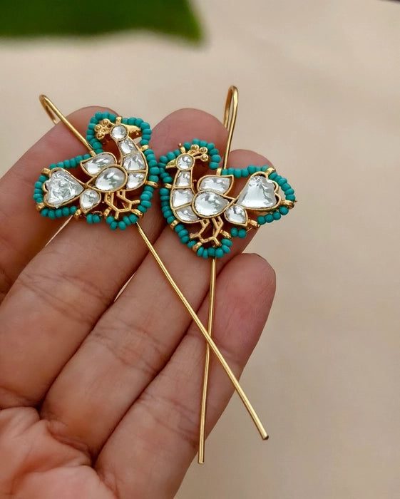 Peacock Needle Earcuff