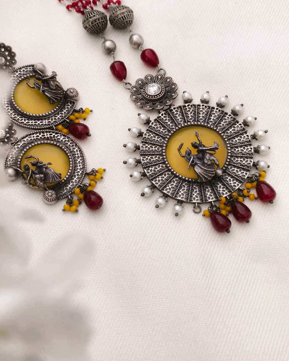 Radha Krishna Stone Necklace