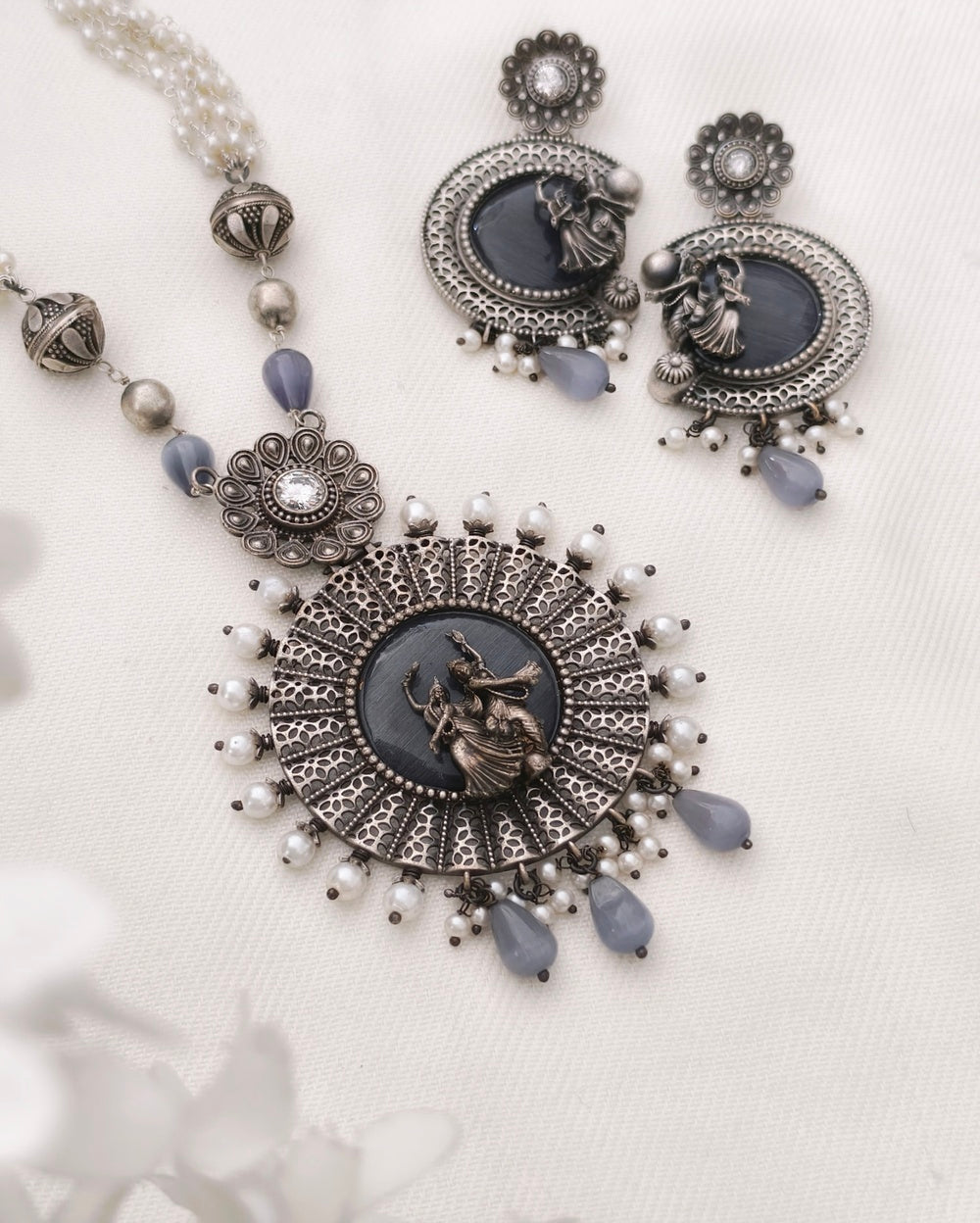 Radha Krishna Stone Necklace