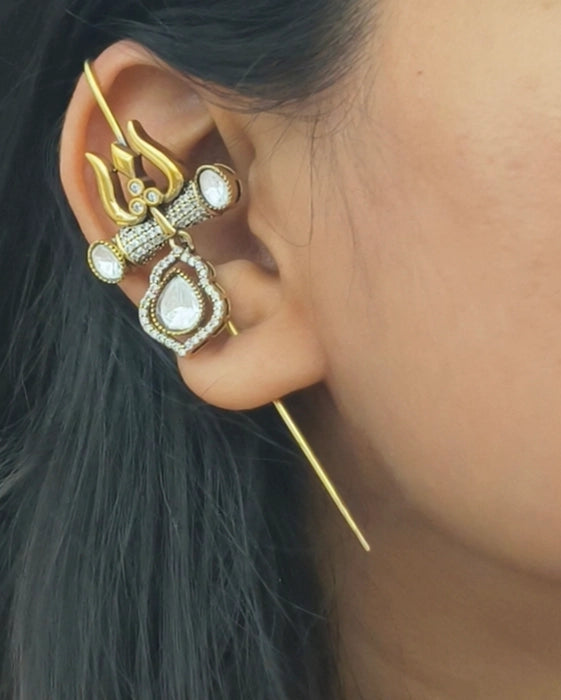 Celestial Trishul Needle earcuff