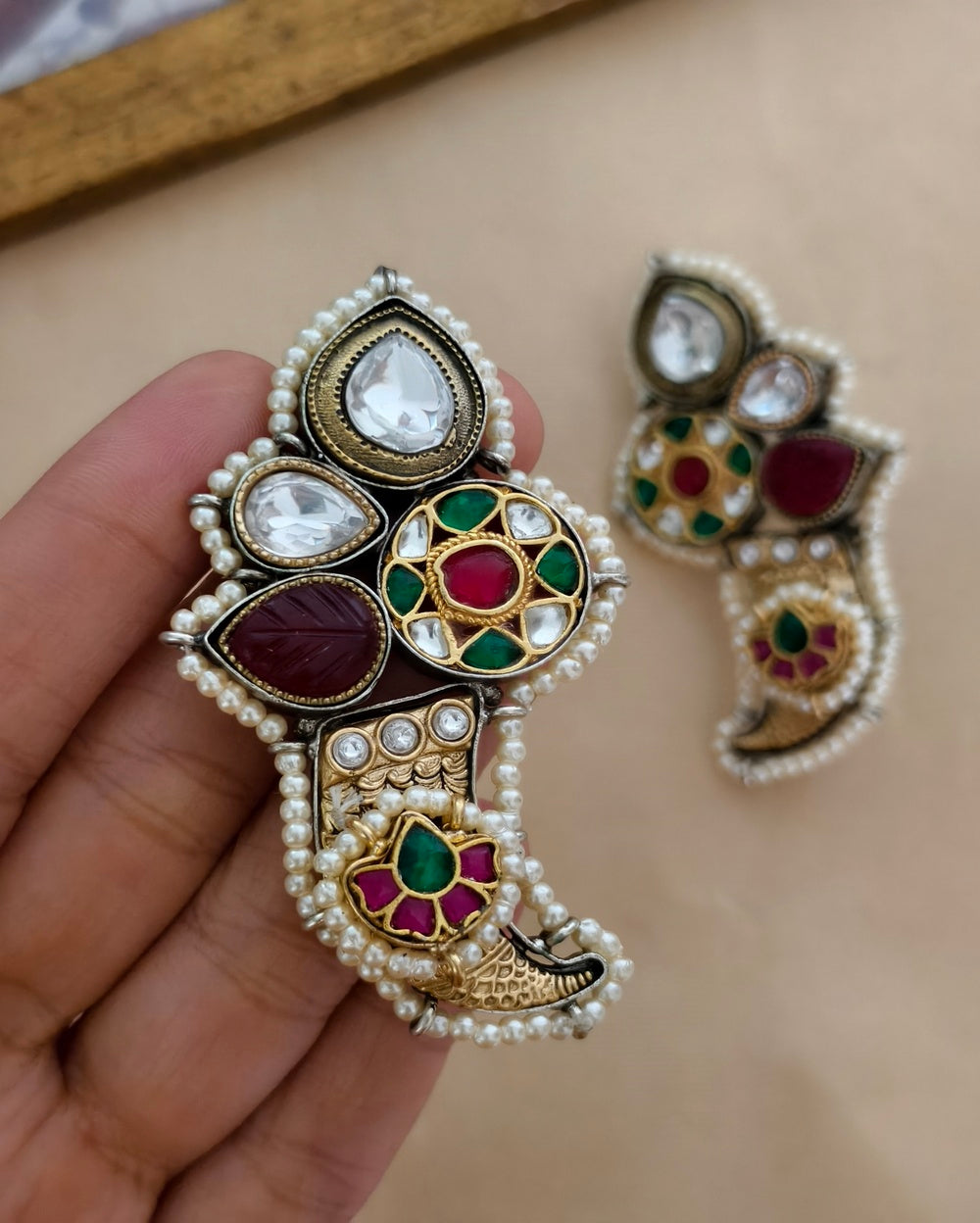 Amber Golden Earcuff