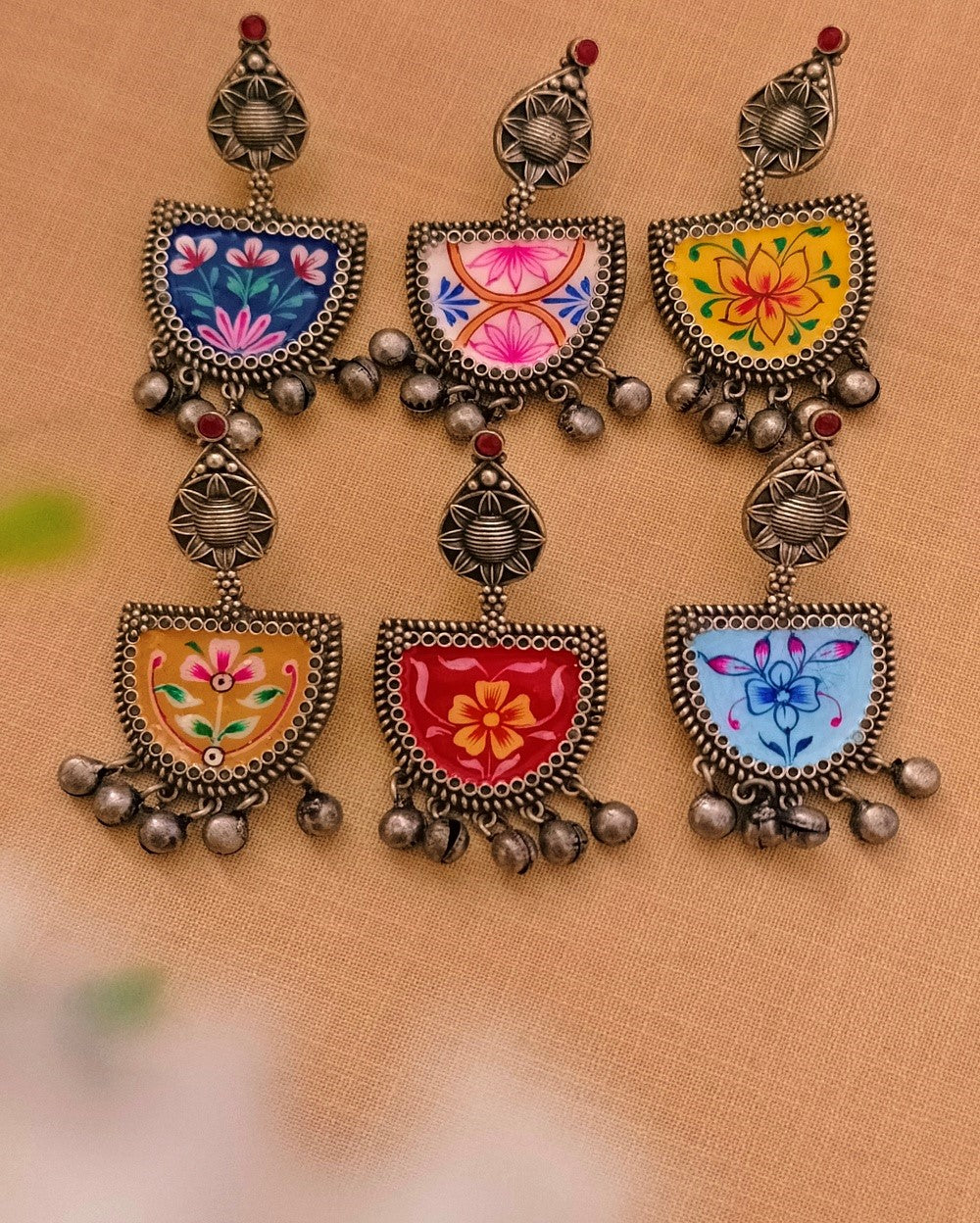 Brinda Meenakari  Multi Colour Danglers