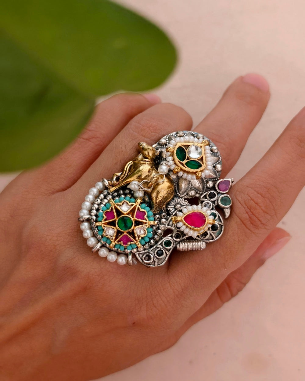 Basabi Kundan Ring