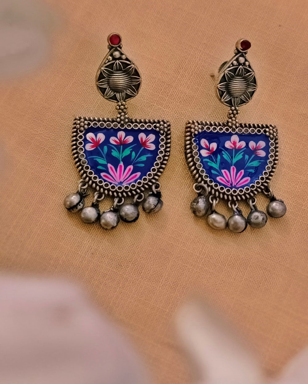 Brinda Meenakari  Multi Colour Danglers