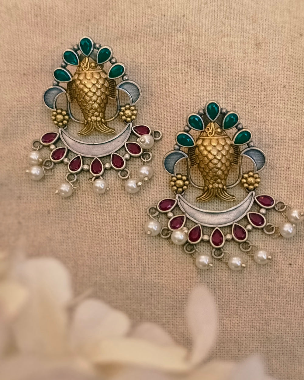 Bindu Dual tone Danglers