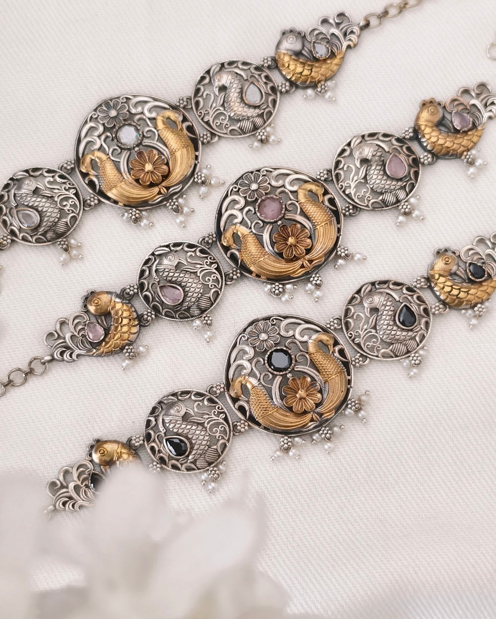 Aaruna Dual tone Chokers