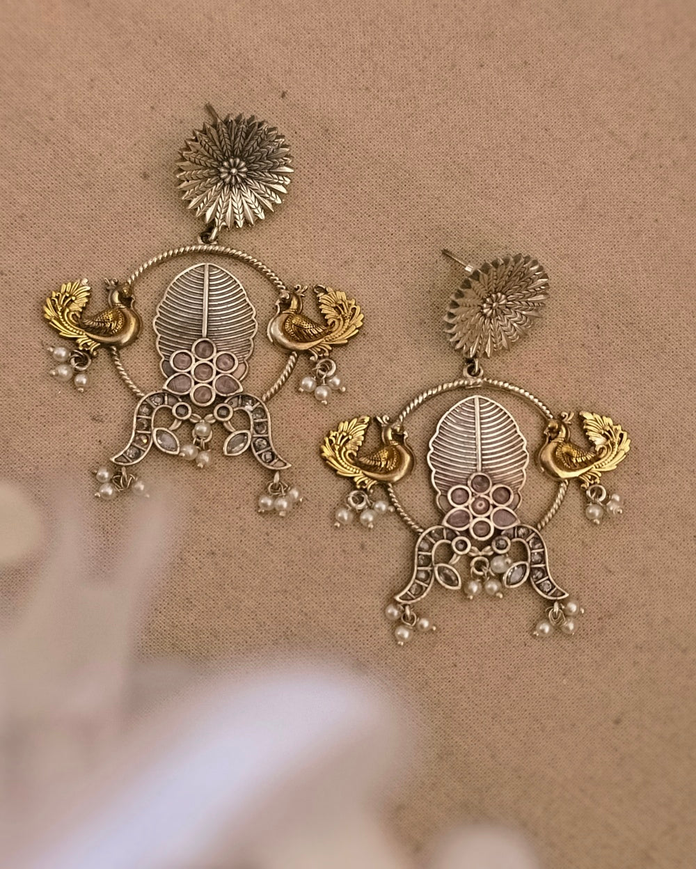 Isabella Dual tone Danglers