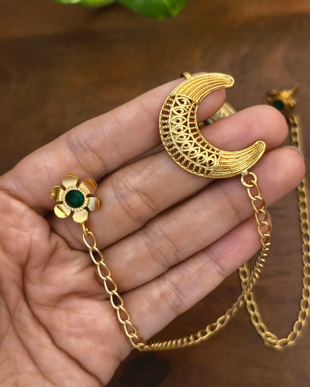 Chand Golden Earchain