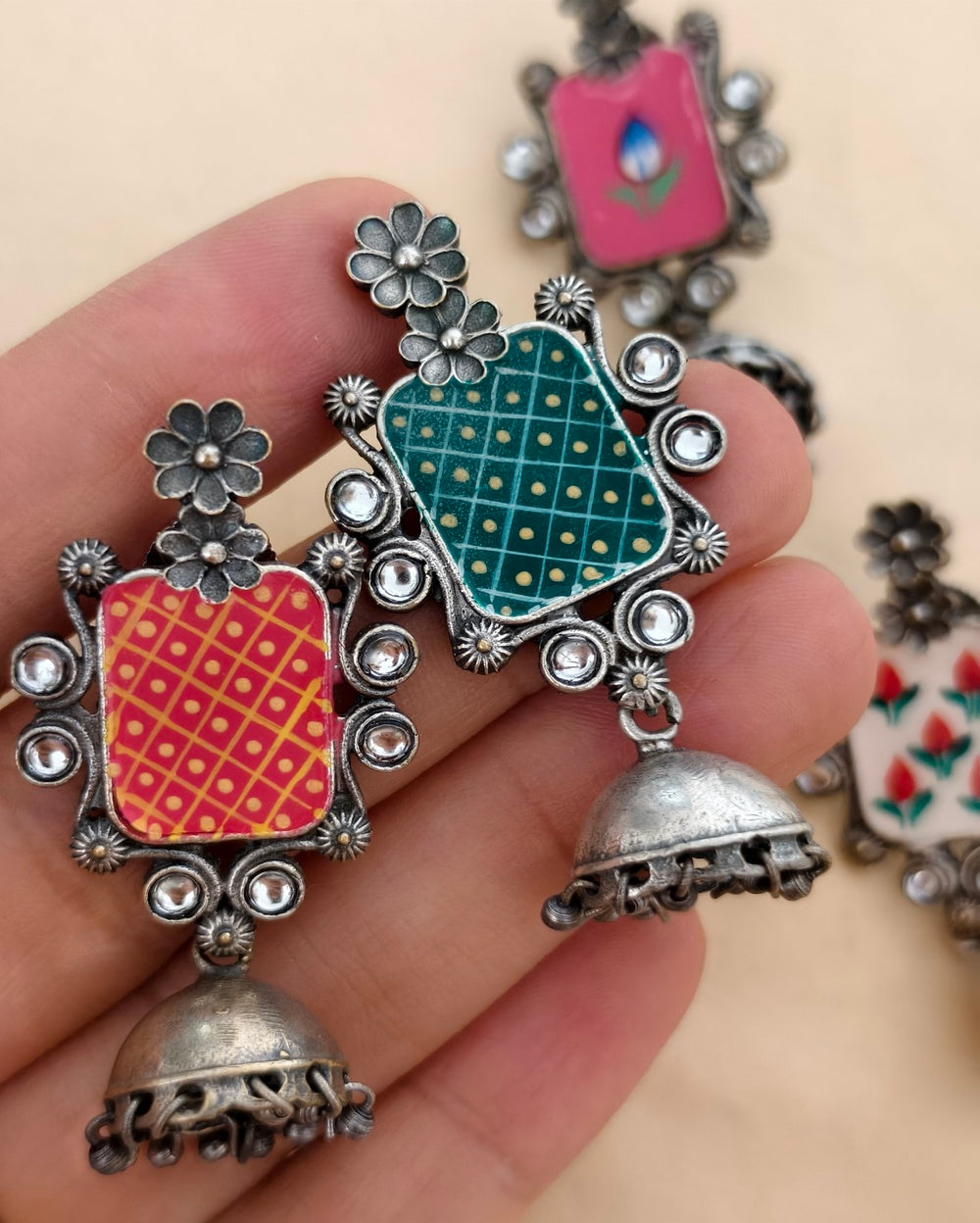Wishi Meenakari Jhumki