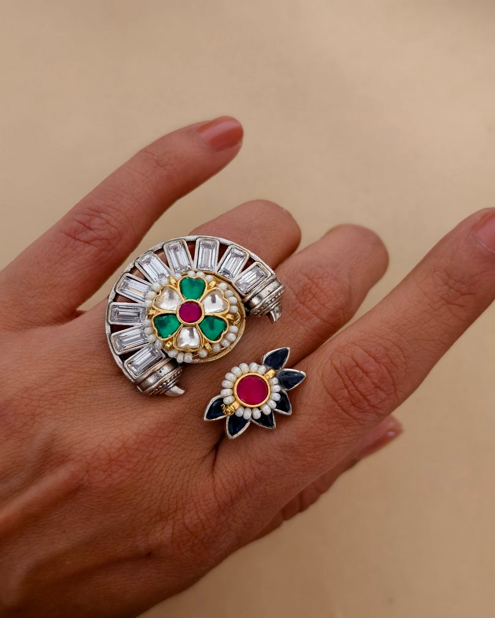 Sadya Dual tone Rings