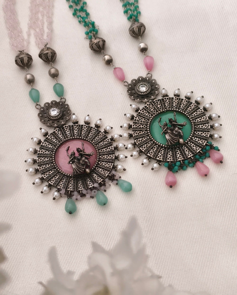 Radha Krishna Stone Necklace