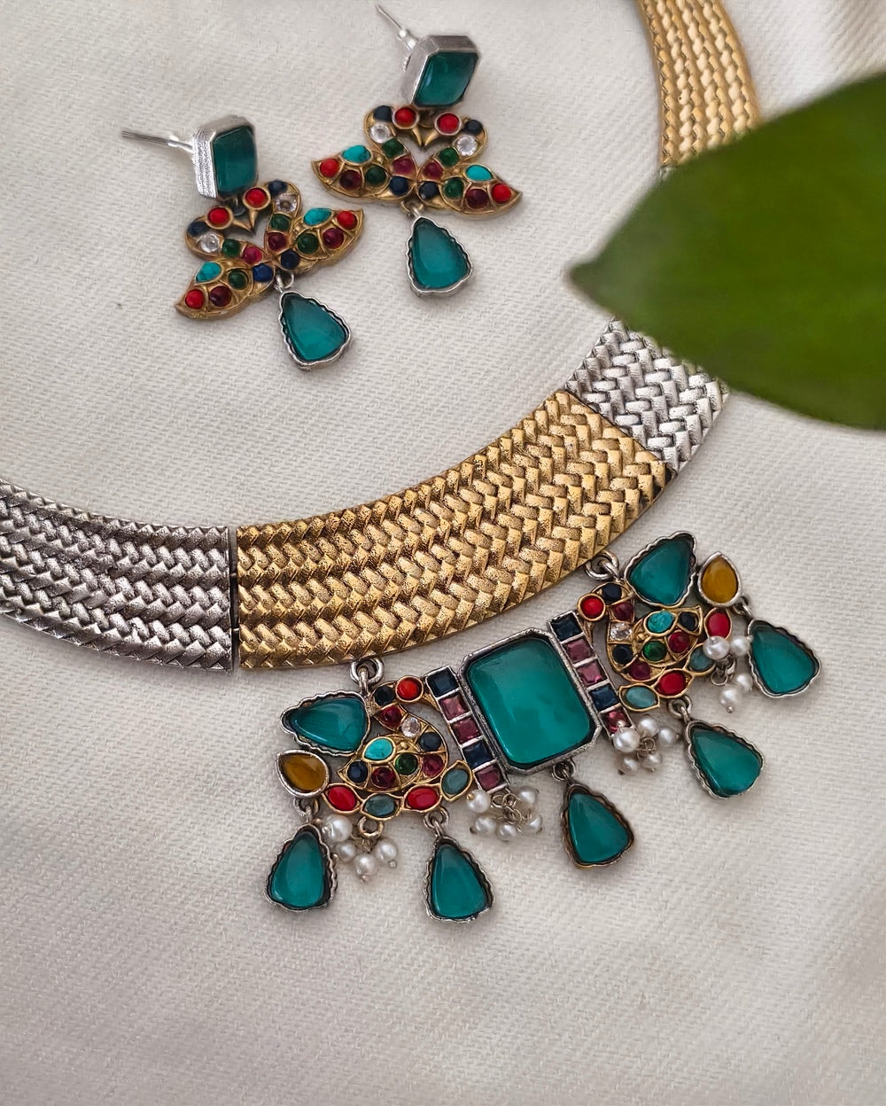 Zeenia Dual tone Necklace