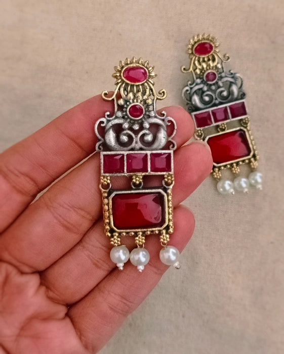 Purvi Dual tone Danglers