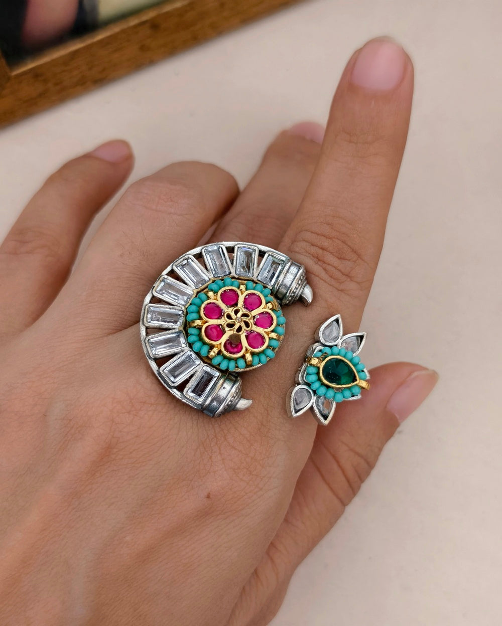 Sadya Dual tone Rings