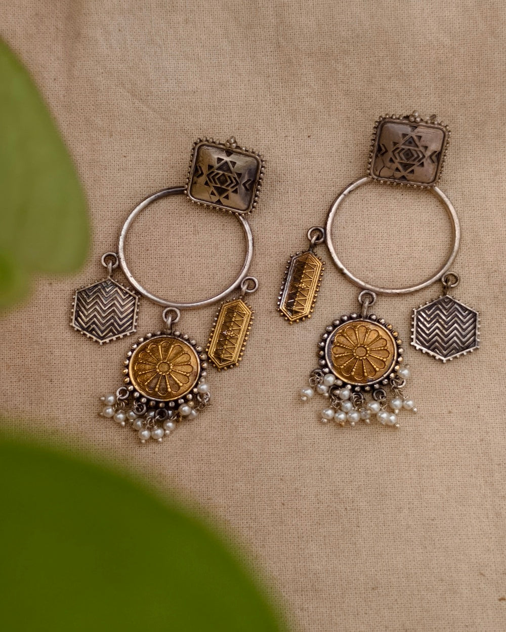 Ranchi Dual tone Danglers