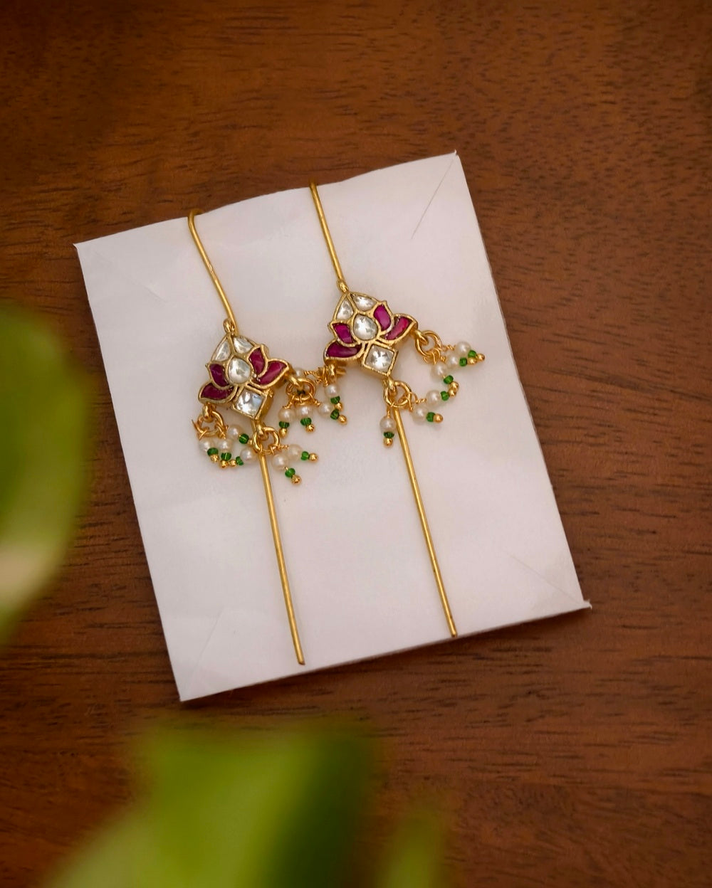 Lotus Golden Needle Earcuffs